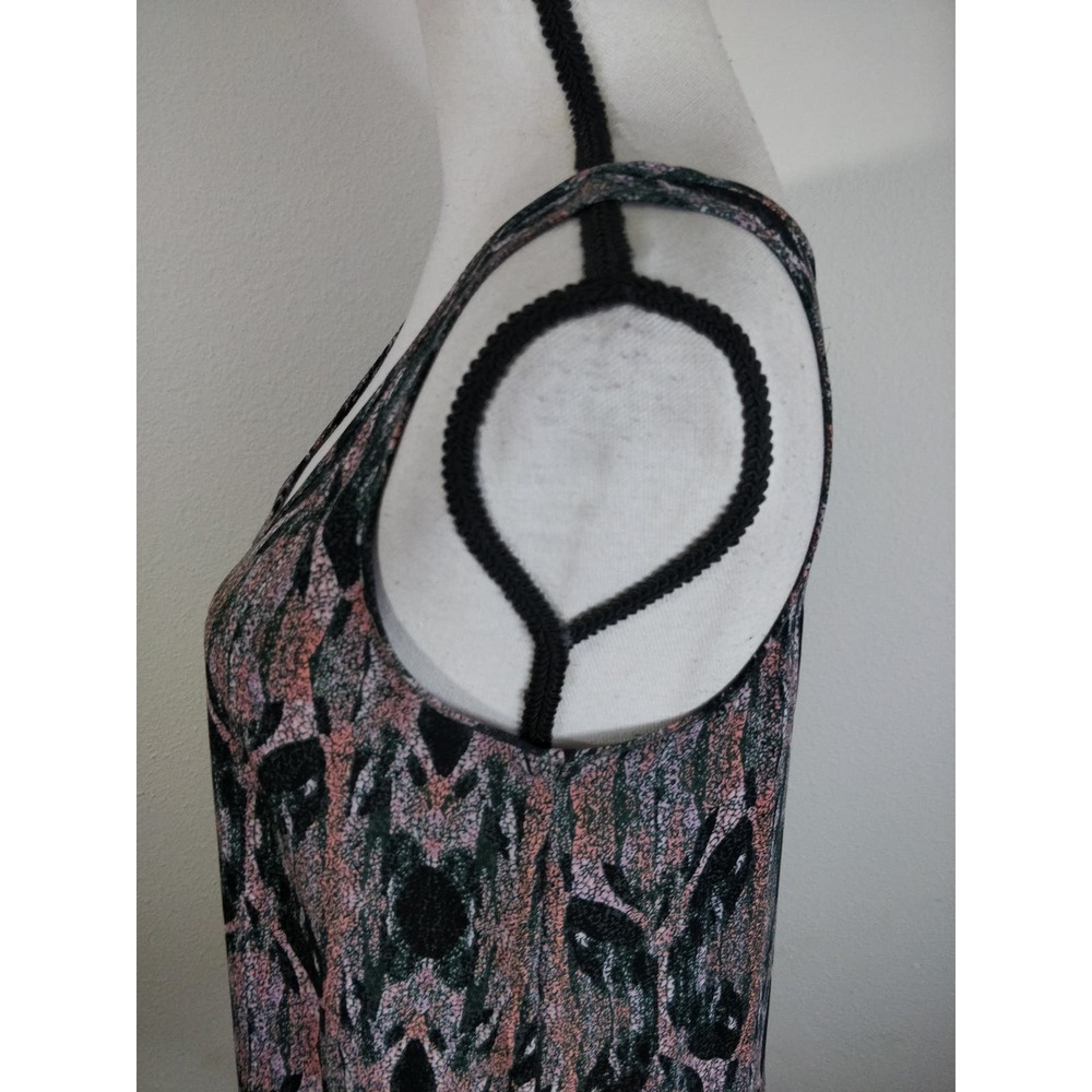 3/$20 BP. Purple Geometric Print Boho Pink Green Tank Top Tunic Dress Size S - Picture 5 of 10
